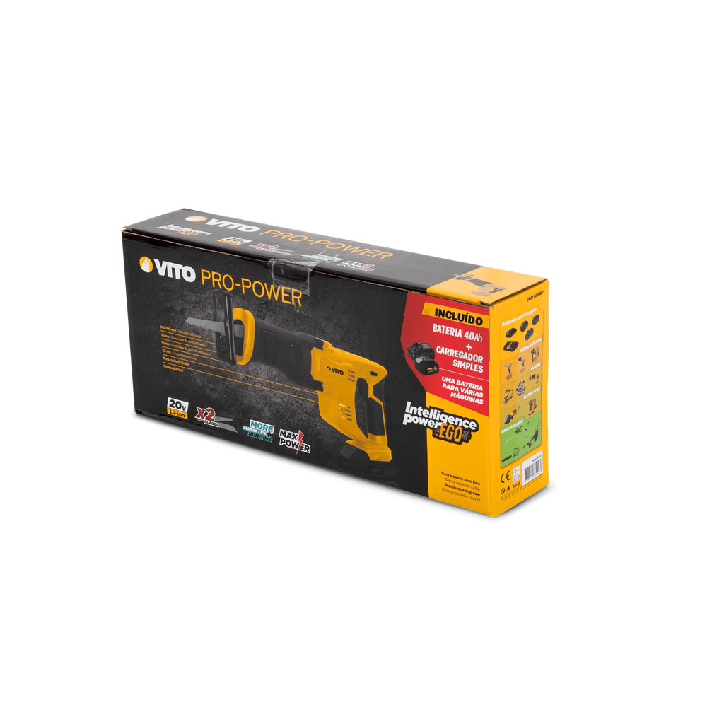 PACK5EGO – Sierra de sable 20V con batería y cargador