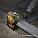 Nivel Láser autonivelante VERDE con contol remoto de 3 líneas 360° XR 18V con batería 18V Li-Ion 2Ah