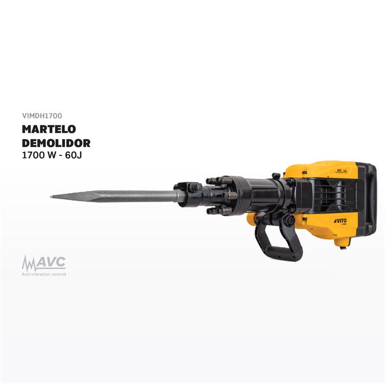 MARTILLO DEMOLEDOR 1700W - 60J SDS HEX