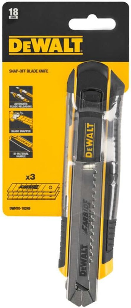 Cutter en plástico 18mm con deslizador auto-bloqueo