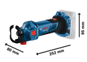 Fresadora de corte a batería para placas de yeso GCU 18V-30 + LBOXX136