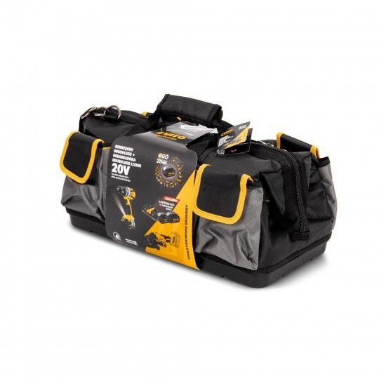 TALADRO, AMOLADORA 115MM , CARGARDOR DOBLE, 2 BATÉRIAS 4AH Y BOLSA