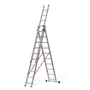 ESCALERA TRIPLE EXTENSIBLE CON PELDAÑOS CUADRADOS 3X3,5 M