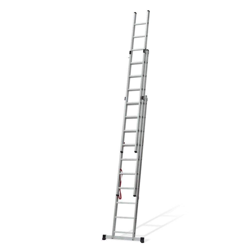 ESCALERA TRIPLE EXTENSIBLE CON PELDAÑOS CUADRADOS 3X3,5 M