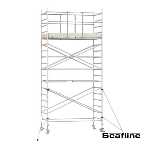 Scafline Aluminum Scaffolding with Braces 135 x 250cm (working height 6.20 meters)