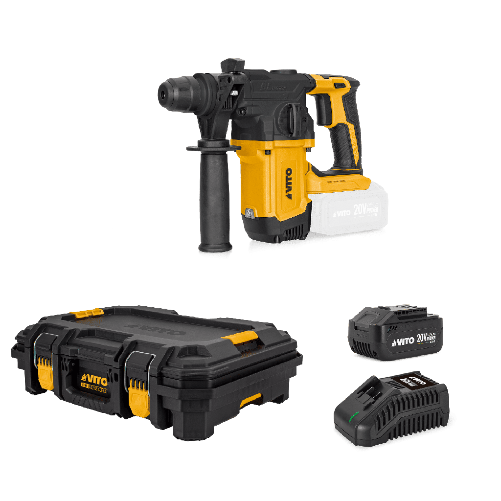 Martillo Perforador Brushless Batería 20v + Maletín Modular