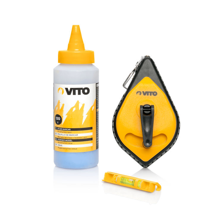 Juego De Polvo Trazador, Tiralíneas Y Nivelador De Hilo