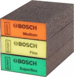 EXPERT S471 Standard Sanding Block, 26 mm x 69 mm x 97 mm, Super Fine, 3 Pack