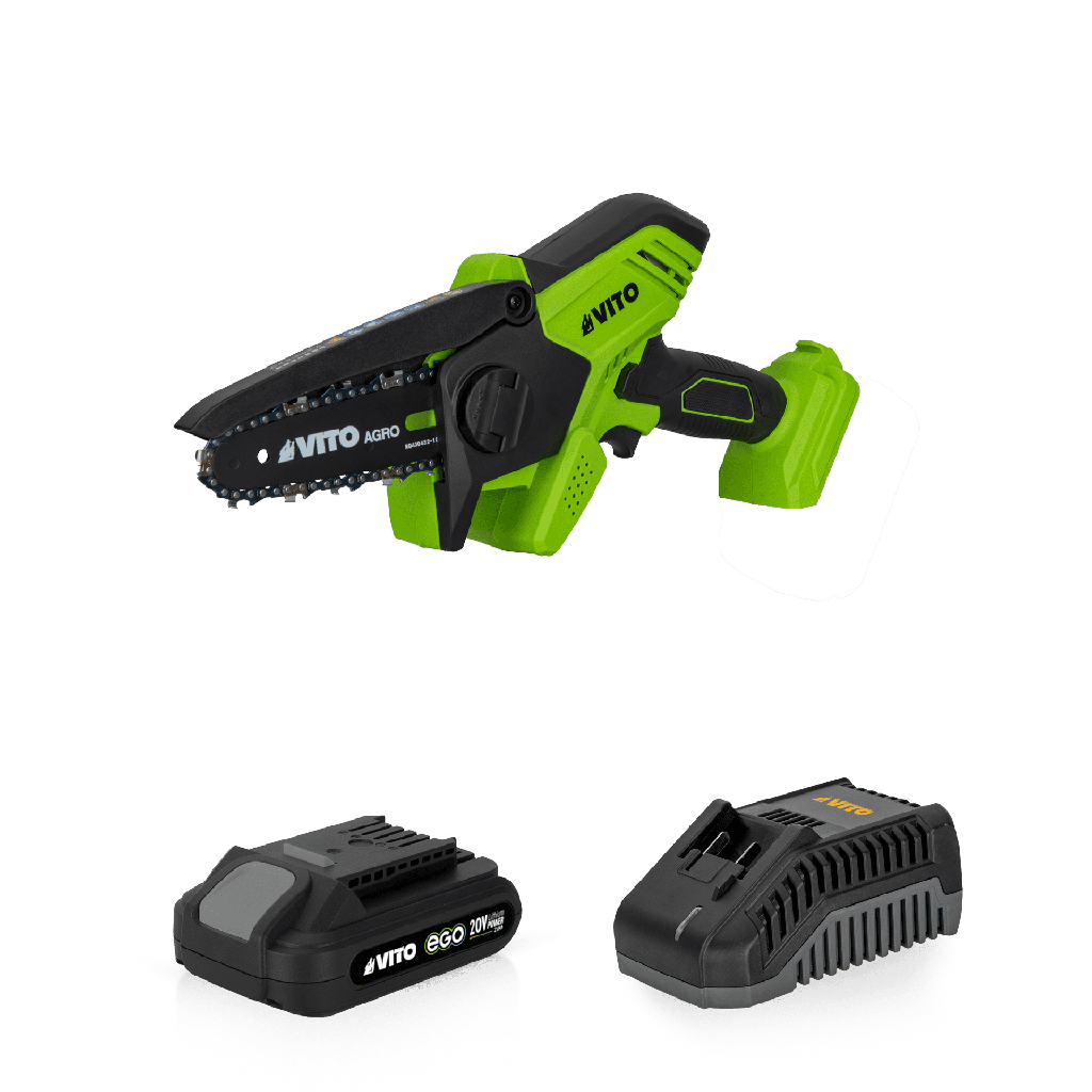 PACK EGO:Mini Chainsaw 20V + Battery 2AH + Quick Charger
