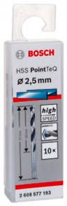 PointTeQ 2.5mm HSS Twist Drill Bit :10uds.