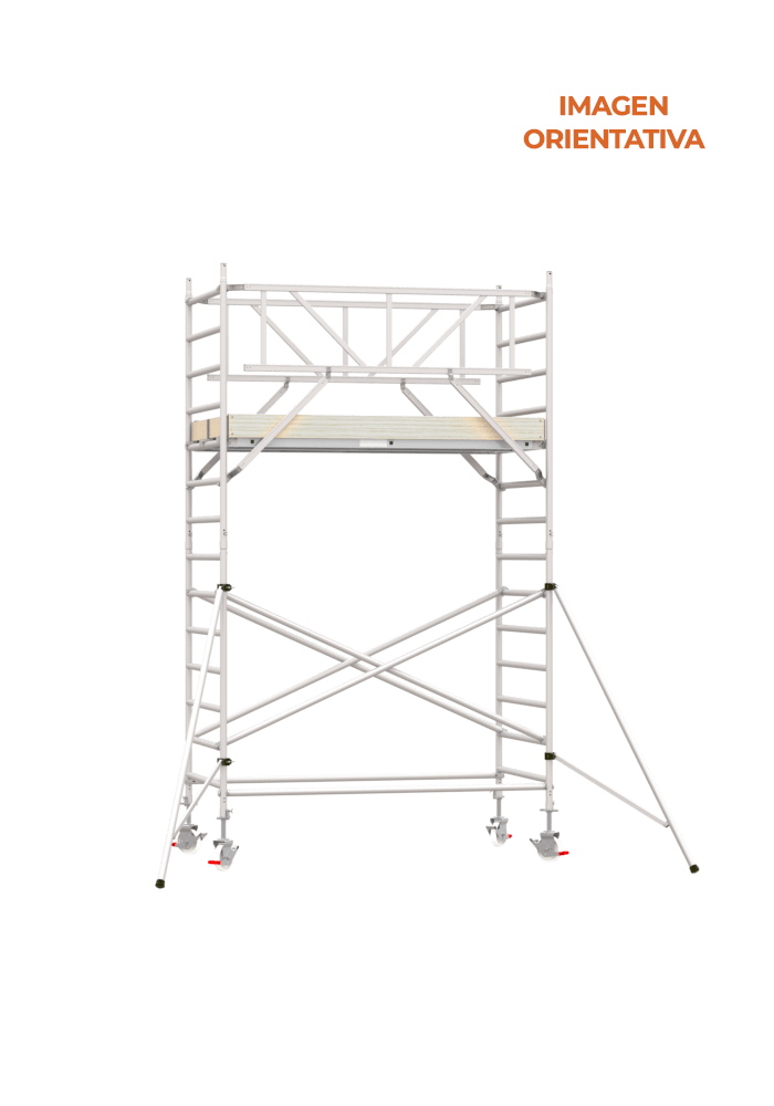 Scafline Aluminum Scaffolding with Braces 135 * 250 cm (working height 4.20 meters)