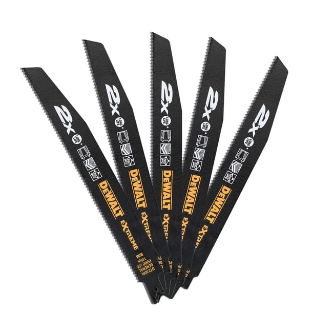 Extreme 2X bi-metal demolition reciprocating saw blade, 228mm, 1mm tooth pitch (5 units)