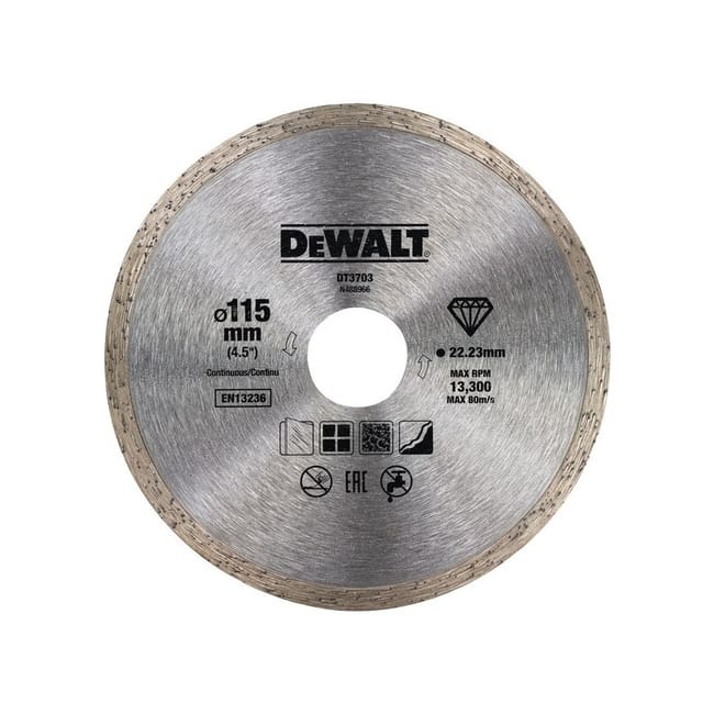 Disc diamante corte en seco borde continuo 115x22.2mm