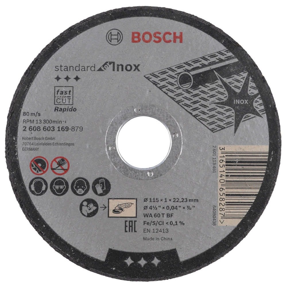 Disco corte recto Standard Inox 115mm