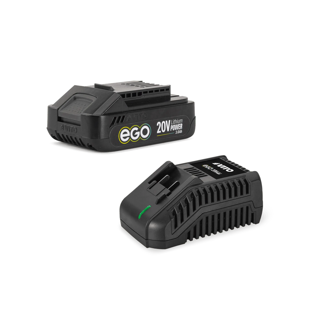 EGO STARTER KIT 3.0AH: 1X 20V 3AH BATTERY + FAST CHARGER