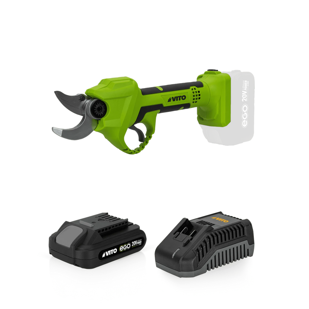 BRUSHLESS EGO 20V PRUNING SHEARS, WITH CHARGER AND BATTERY