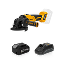 AMOLADORA BRUSHLESS 20V – 115MM + BATERÍA 4.0Ah + CARGADOR RÁPIDO + CAJA