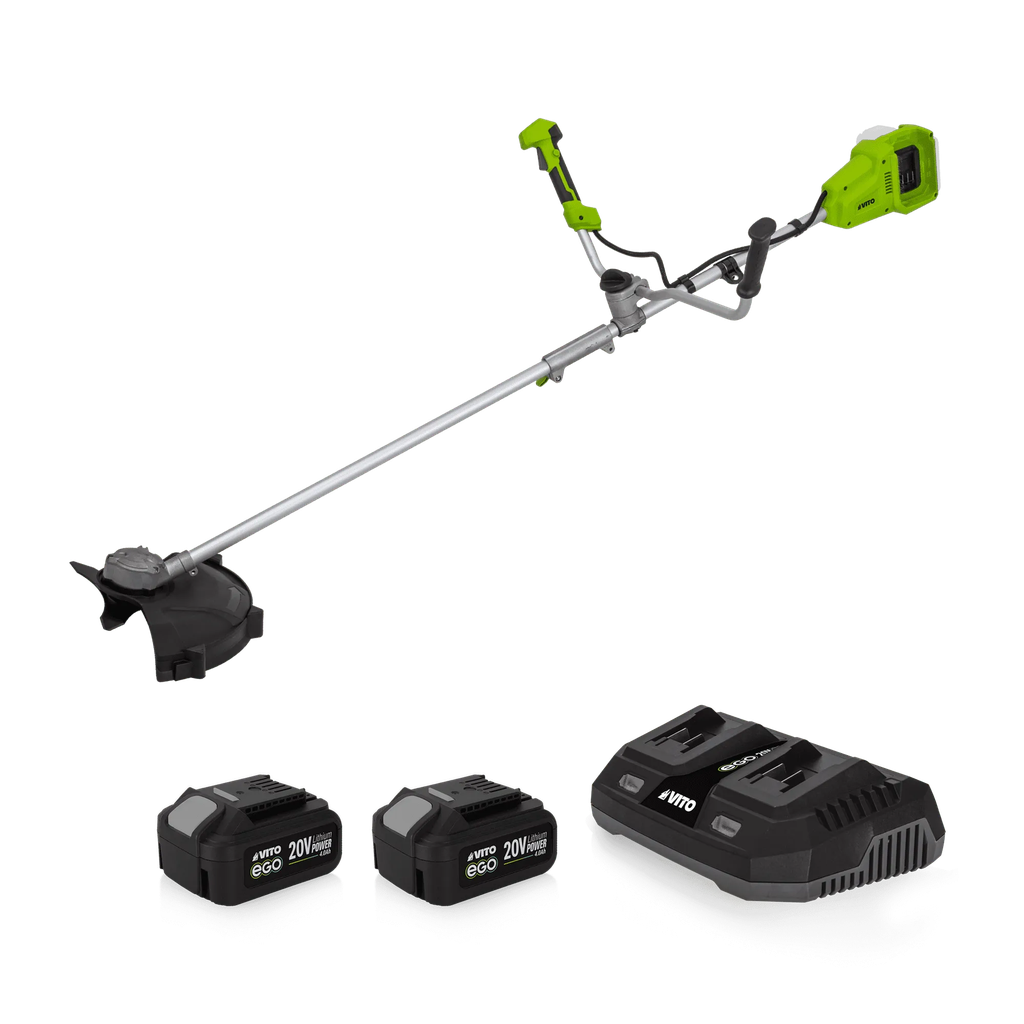 BRUSH CUTTER WITH 2 BATTERIES &amp; DUAL CHARGER