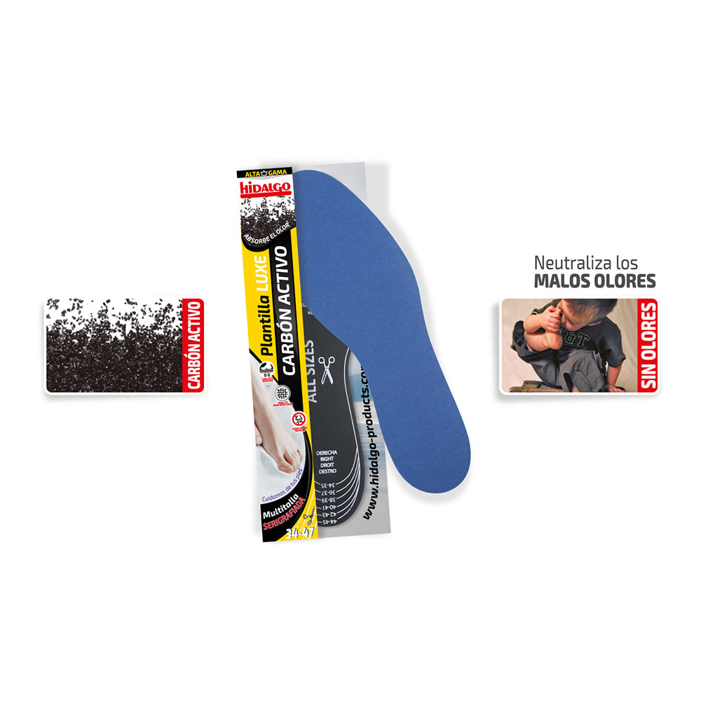 Plantilla Para Calzado Luxe Carbón Activo Recortable