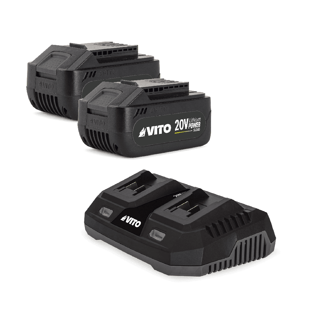STARTEREGO: 2x 5.0AH Batteries + Dual charger