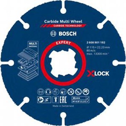 [2608901192] Disco de corte EXPERT Carbide Multi Wheel X-LOCK de 115 mm, 22,23 mm