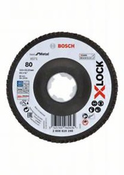 [2608619199] Discos de láminas X-LOCK, versión biselada, placa de fibra, Ø de 115 mm, G 80, X571, Best for Metal