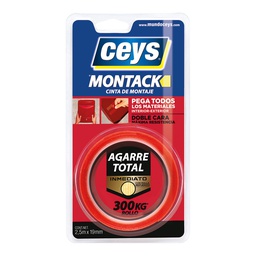 [507302] Cinta de doble cara con malla Montack 19mm 2,5m
