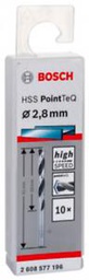 [2608577196] PointTeQ HSS twist drill bit 2.8 mm: 10 units.