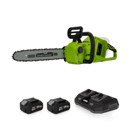 [PACK3EGOGARDEN] ELECTROSIERRA BRUSHLESS 40V  + 2 BATERÍAS 4AH  + CARGADOR RÁPIDO DOBLE 20V