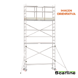 [K102134] Scafline Aluminum Scaffolding with Braces 135 * 190 cm (working height 6.20 meters)