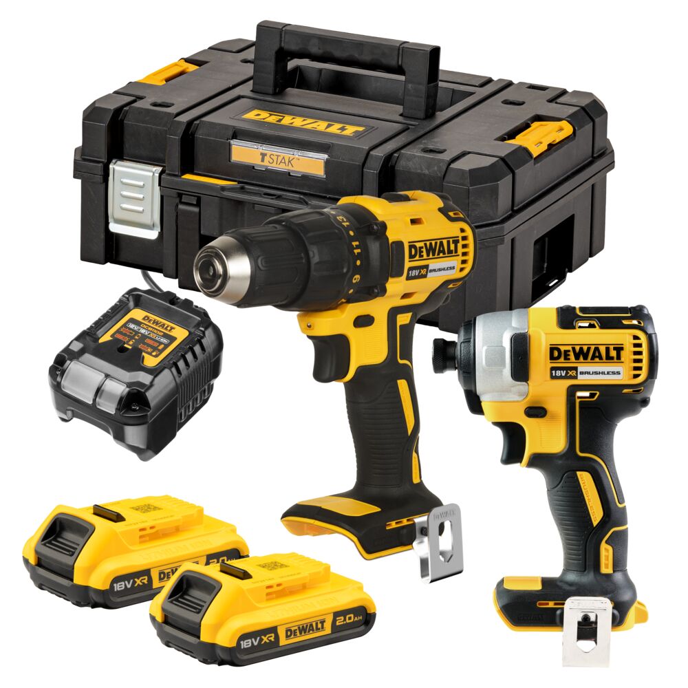 [DCK2059D2T-QW] Kit Taladro Atornillador DCD777 y Atornillador de Impacto DCF787 XR 18V
